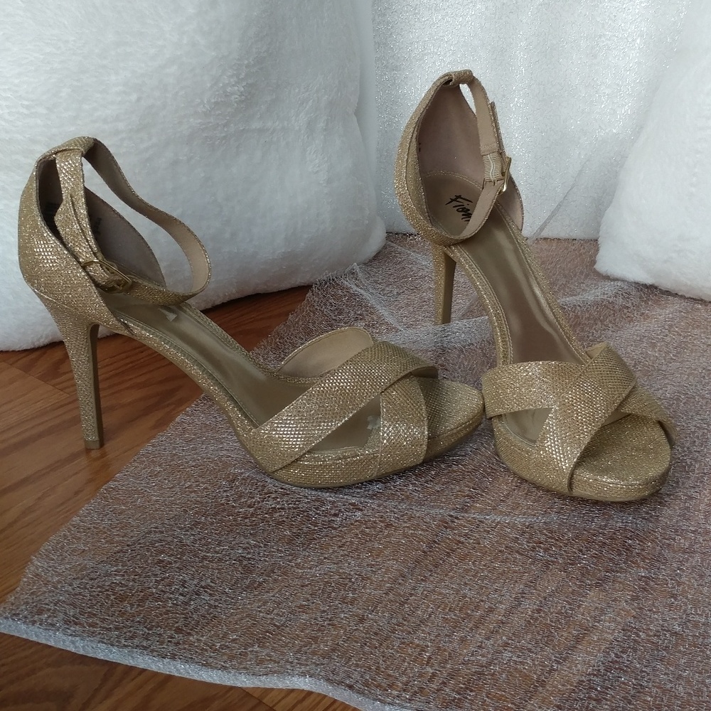 Gold Strappy heels size 12